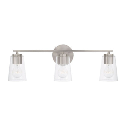 Finley 3-Light Vanity, Vanity, Brushed Nickel