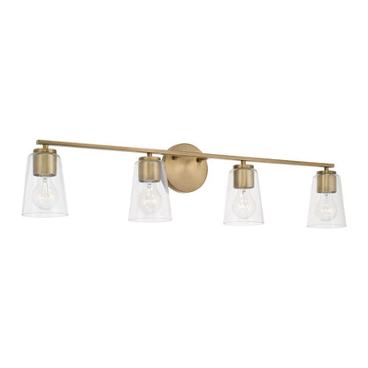 Finley 4-Light Vanity, Vanity, Aged Brass