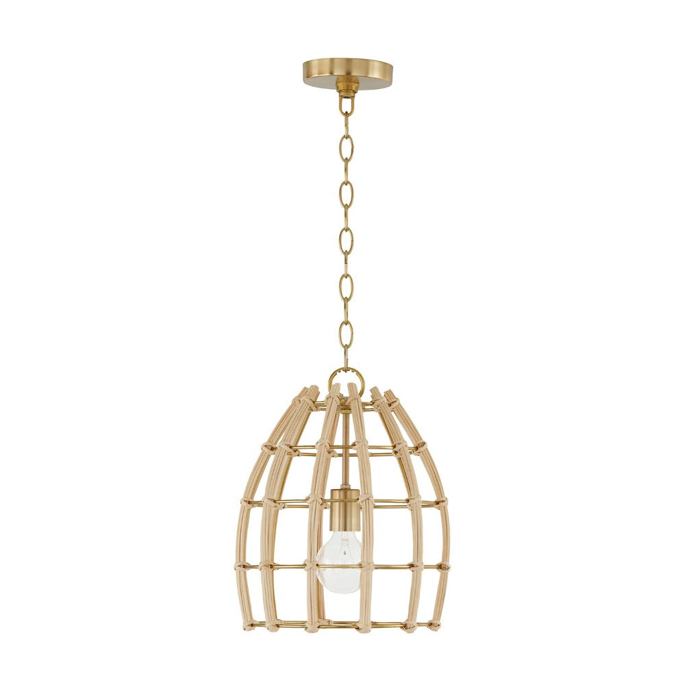 Saven Pendant, Pendant, Matte Brass