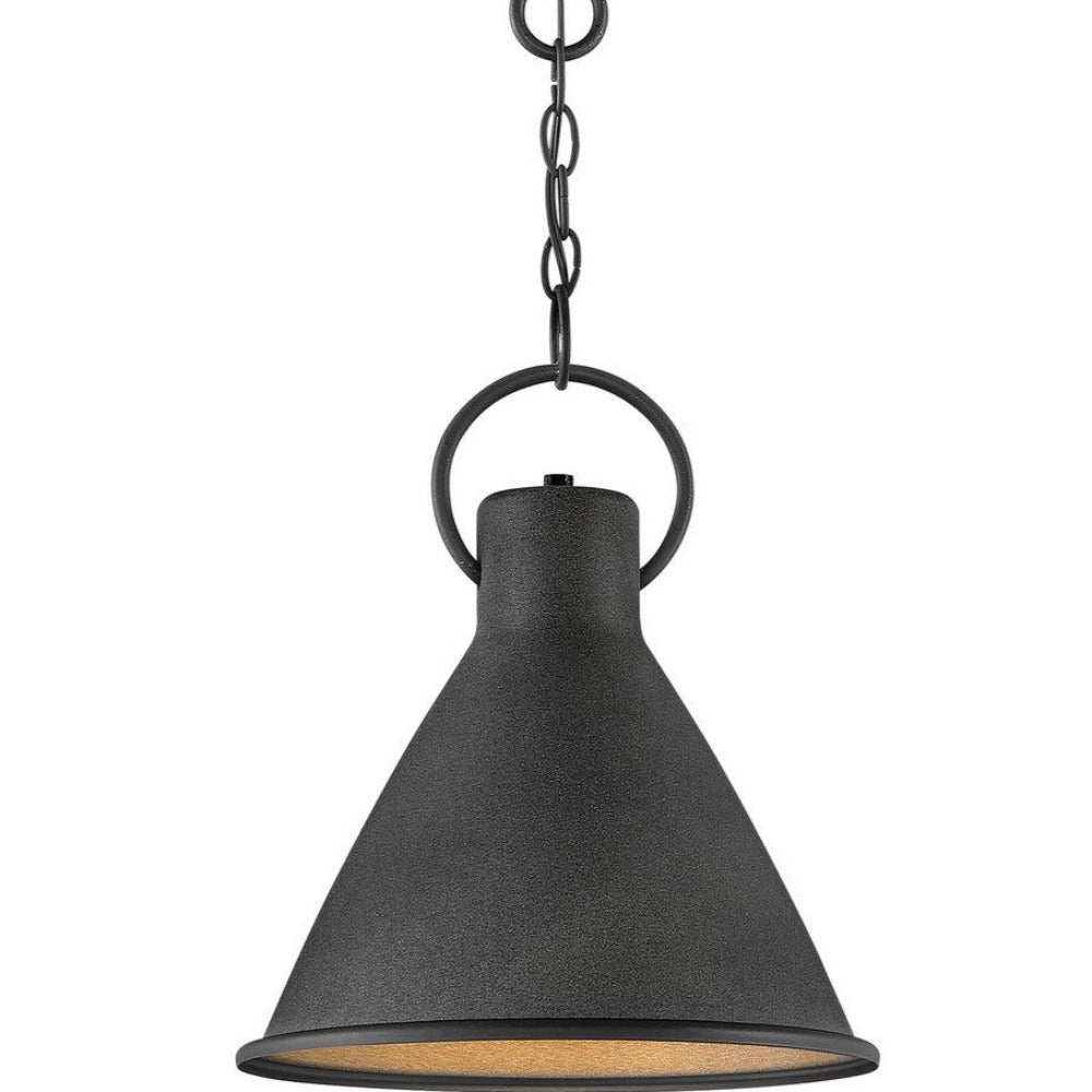 Rory Black Pendant. Pendant, Aged Zinc