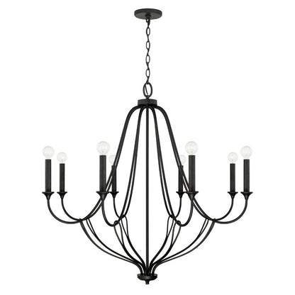 Luella Chandelier, Chandelier, Black Iron