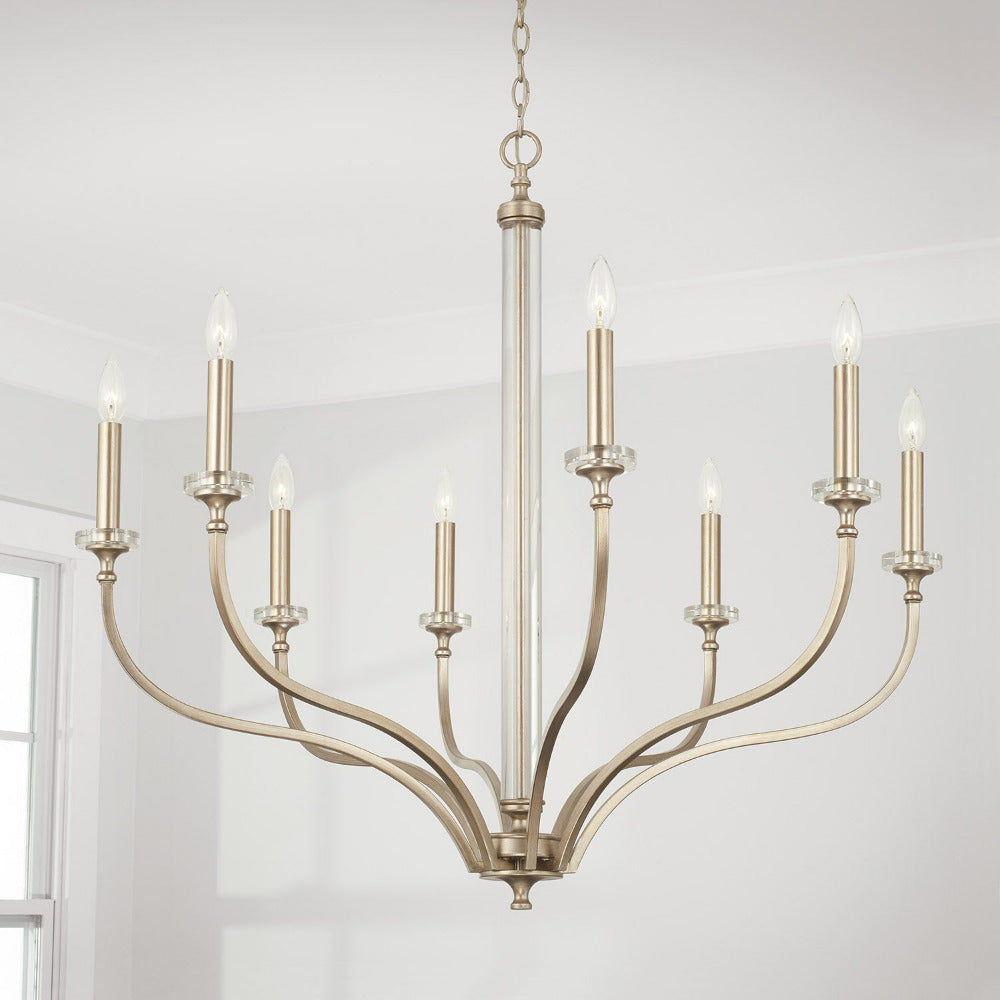 Lilibet Chandelier, Chandelier, Brushed Champagne