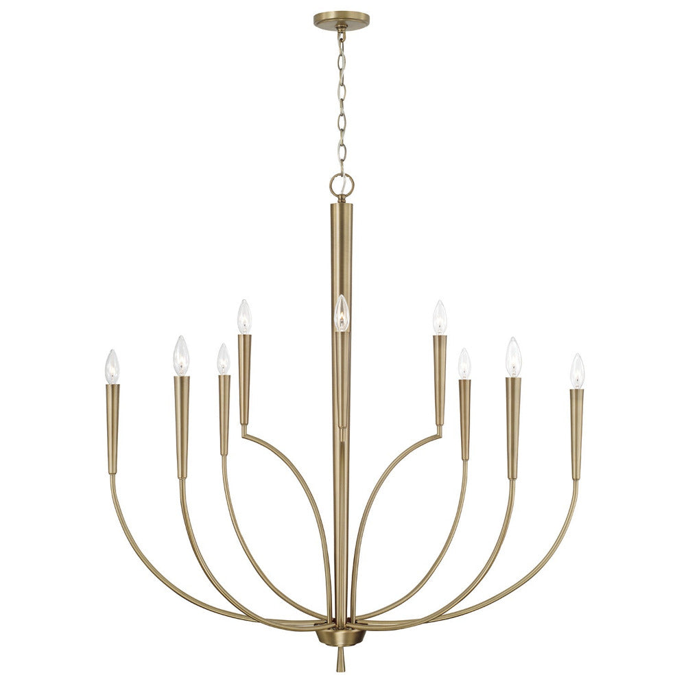 Audrey Chandelier, Chandelier, Aged Brass
