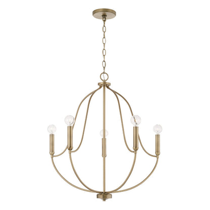 Susie Chandelier, Chandelier, Aged Brass