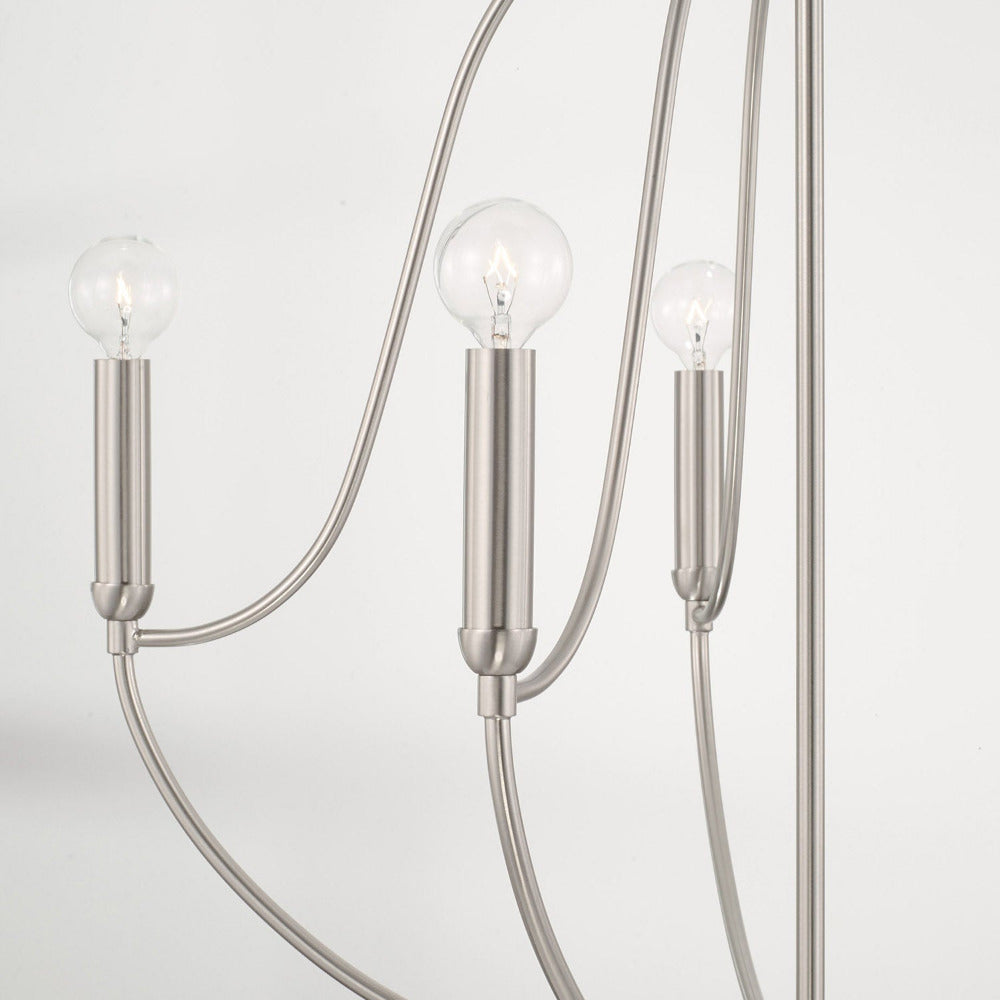 Susie Chandelier, Chandelier, Burnished Nickel