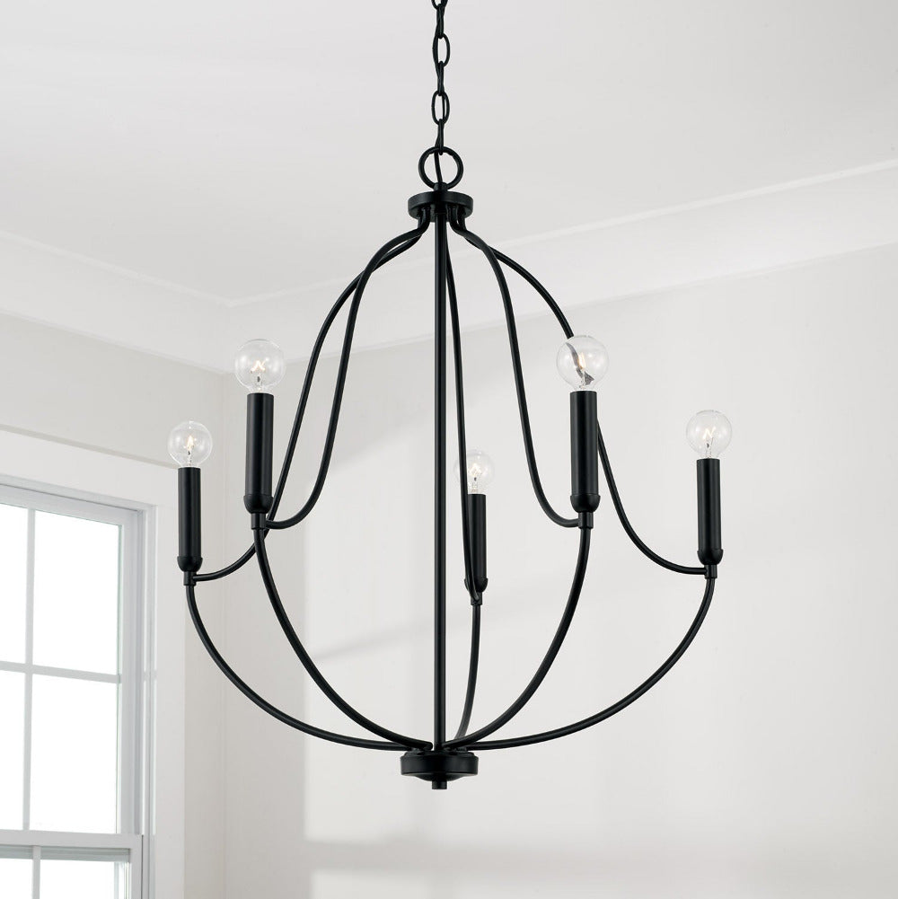 Susie Chandelier, Chandelier, Matte Black