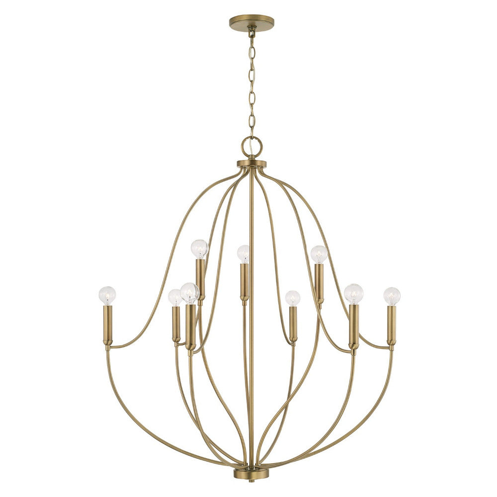 Susie Chandelier, Chandelier, Aged Brass