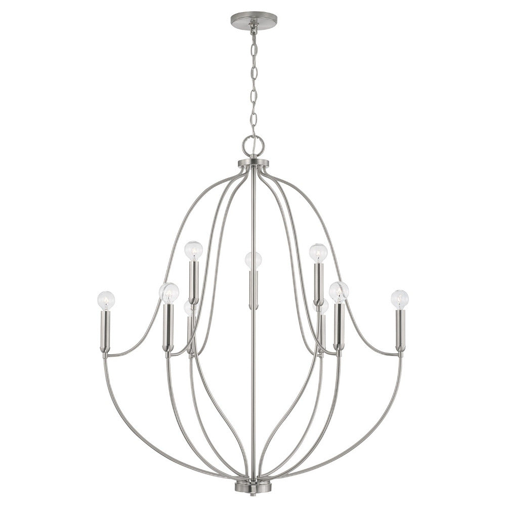 Susie Chandelier, Chandelier, Brushed Nickel