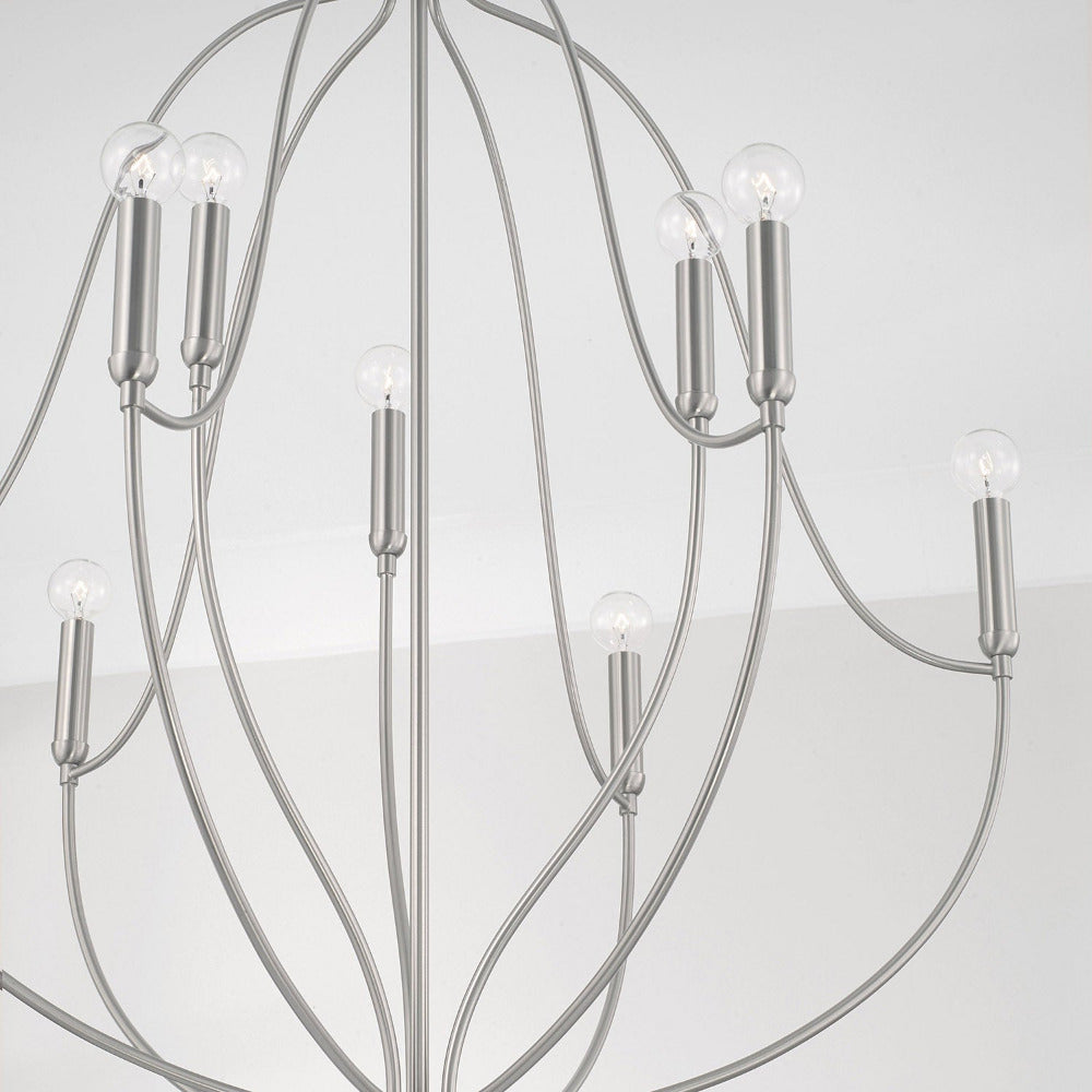 Susie Chandelier, Chandelier, Brushed Nickel