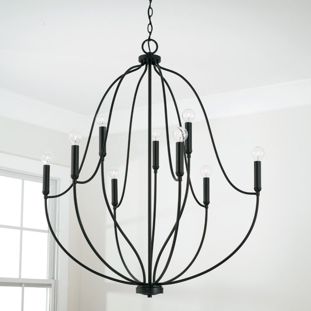 Susie Chandelier, Chandelier, Matte Black