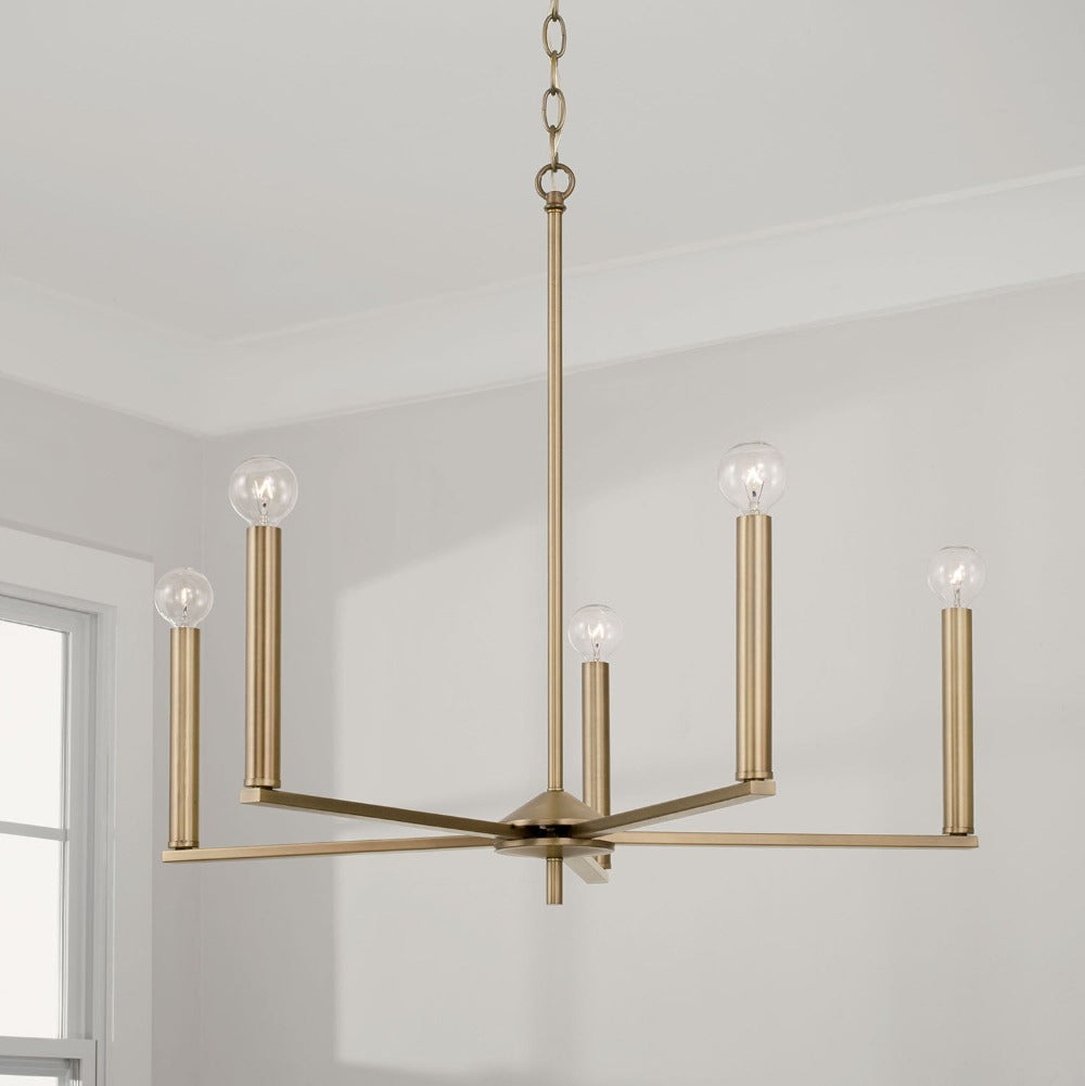 Finley Chandelier, Chandelier, Aged Brass