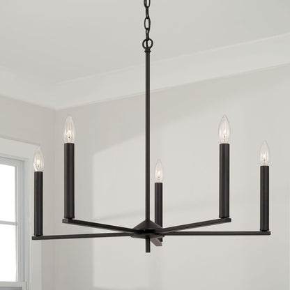 Finley Chandelier, Chandelier, Matte Black