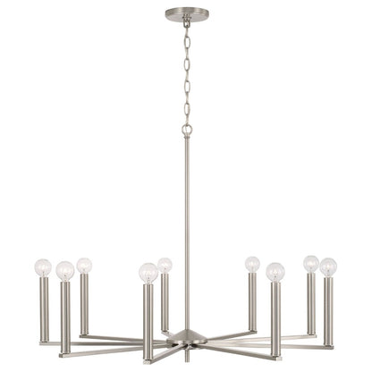 Finley Chandelier, Chandelier, Brushed Nickel
