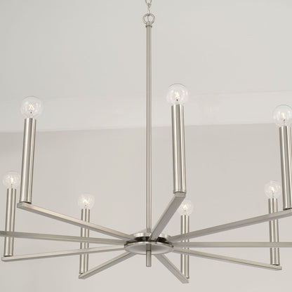 Finley Chandelier, Chandelier, Brushed Nickel
