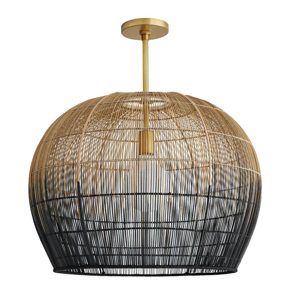 Lotte Pendant, Pendant, 	Natural and Black Ombre