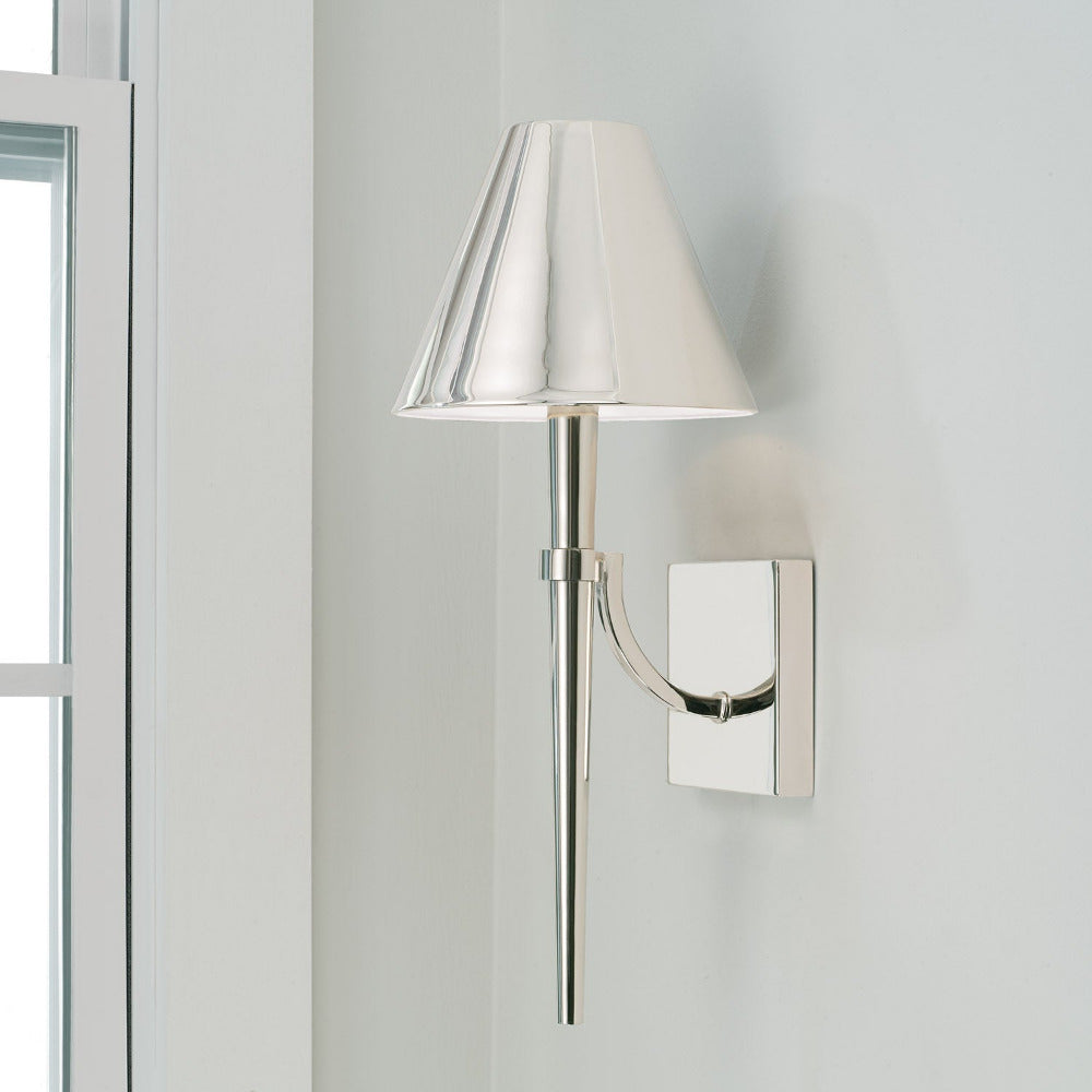 Audrey Sconce, Sconce, Polished Nickel