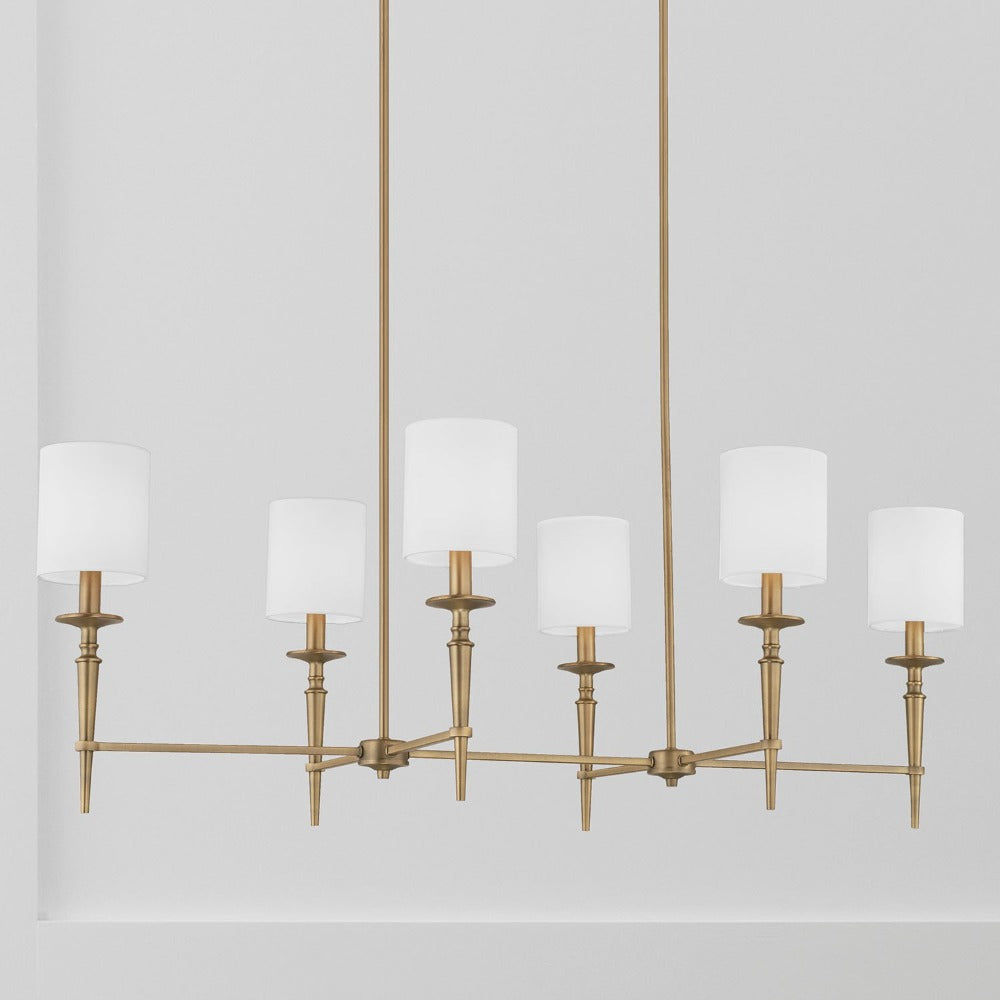 Erina Chandelier, Chandelier, Aged Brass