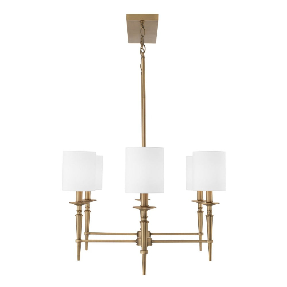 Erina Chandelier, Chandelier, Aged Brass