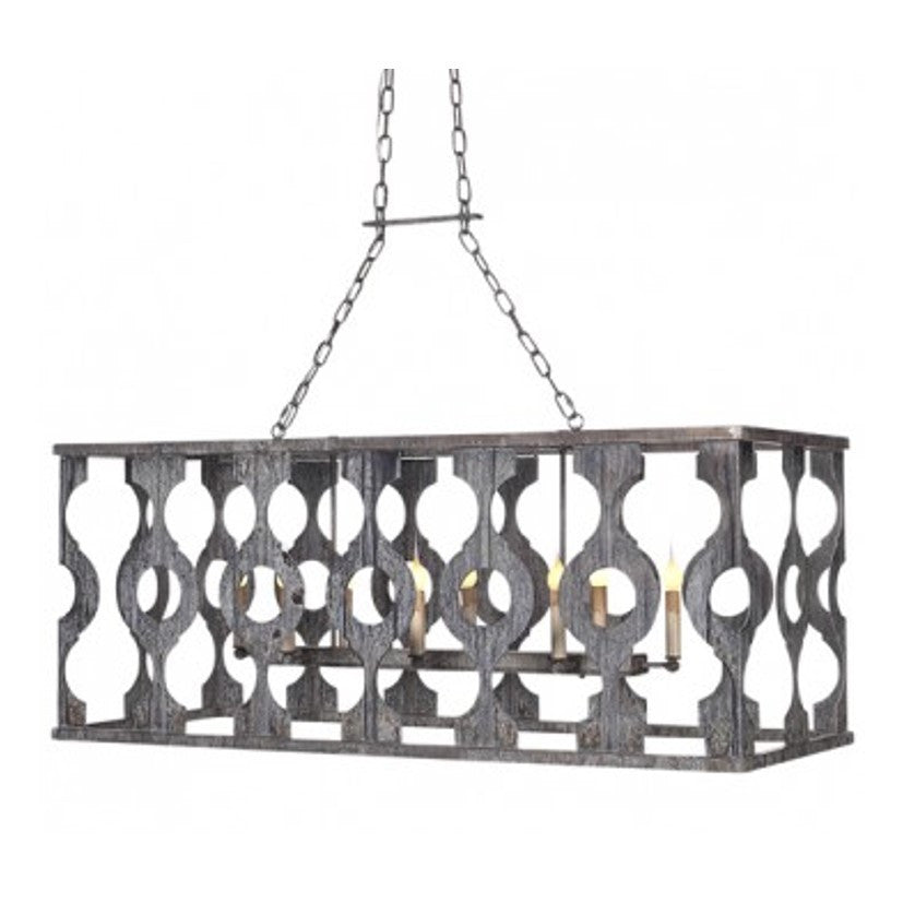 Balustrade Linear Chandelier by Ella Home in Deep Ocean Finish EHCH57