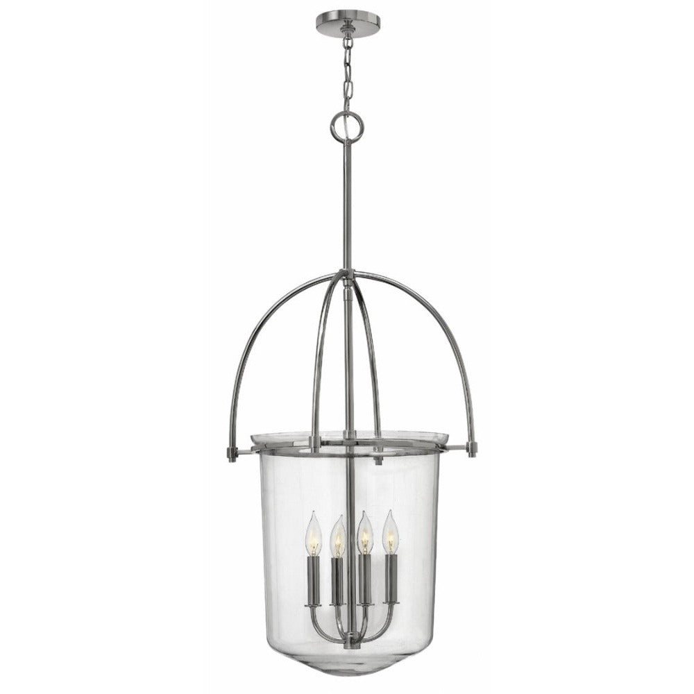 Large Clancy Bell Lantern by Hinkley Lighting in Polished Nickel 3034PN